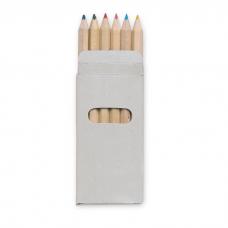 6 Lápis de cor em caixa - Abigail
