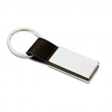 Porta-chaves de PU com chapa - Rectangulo